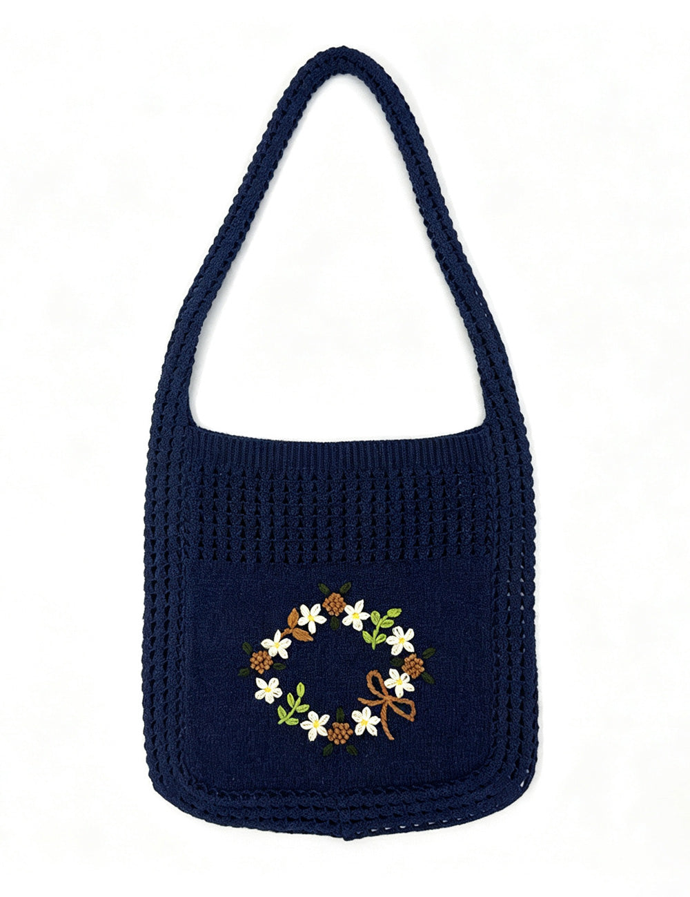 Crochet Floral Shoulder Bag - DippedShop Wholesale - #1267