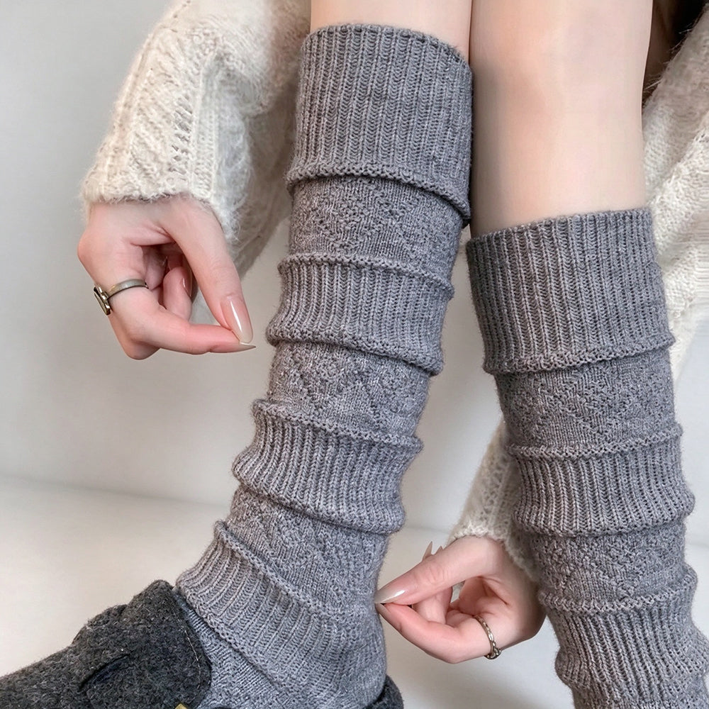 Diamond Knit Mid-Calf Socks - DippedShop Wholesale - #1379