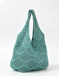 Simple Solid Color Hollow Hand Crochet Handbags 6W10BBG1589