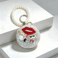 Rhinestone Lip Mirror Keychain - DippedShop Wholesale - #9619