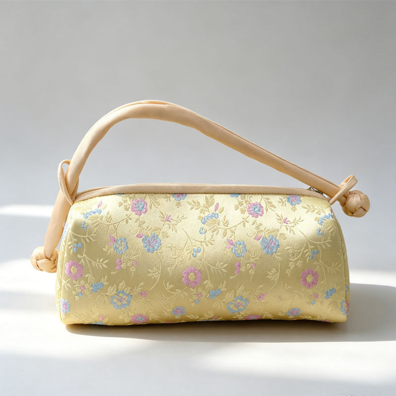Elegant Floral Jacquard Color Block Handbag 6S10BBG1556
