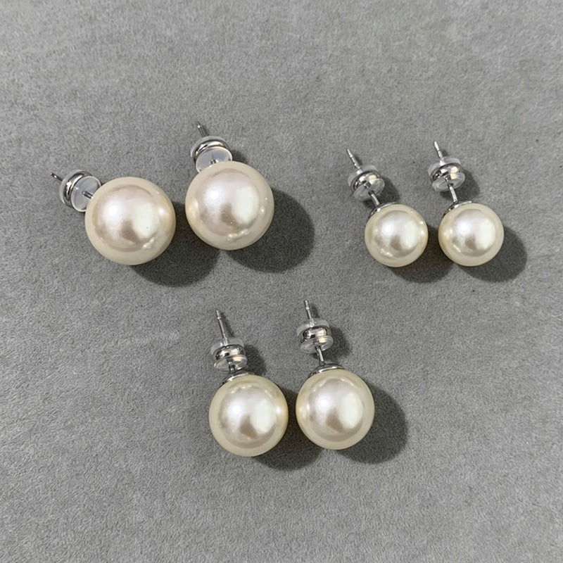 Elegant Natural Pearl Stud Earring 6W6JER575