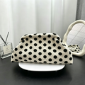 Stylish Woven Polka Dot Cloud Clutch Handbag 6W10BBG1869
