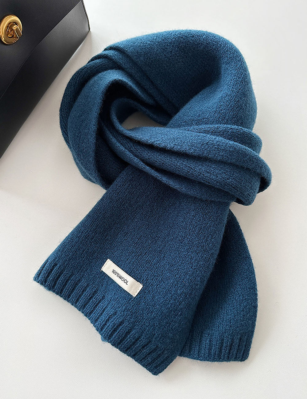 Minimalist Solid Color Versatile Warm Knit Scarf 6W6NSC89