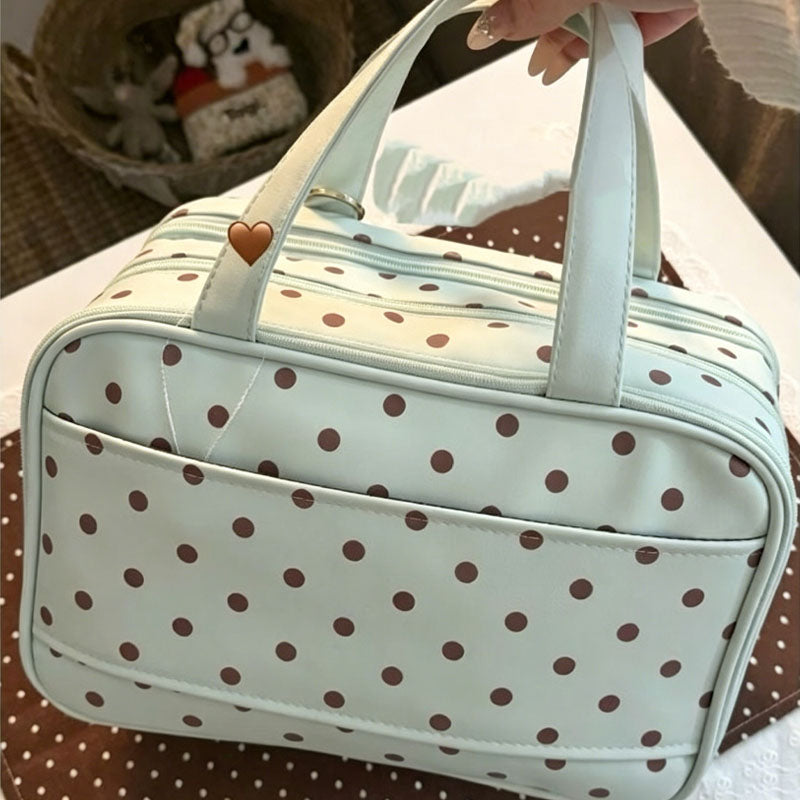 Cute Polka Dots Large Capacity Makeup Bag MK2BW6S10BOB98