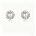 Dainty Rhinestone 3D Floral Dangle Stud Earrings 6W6JER563