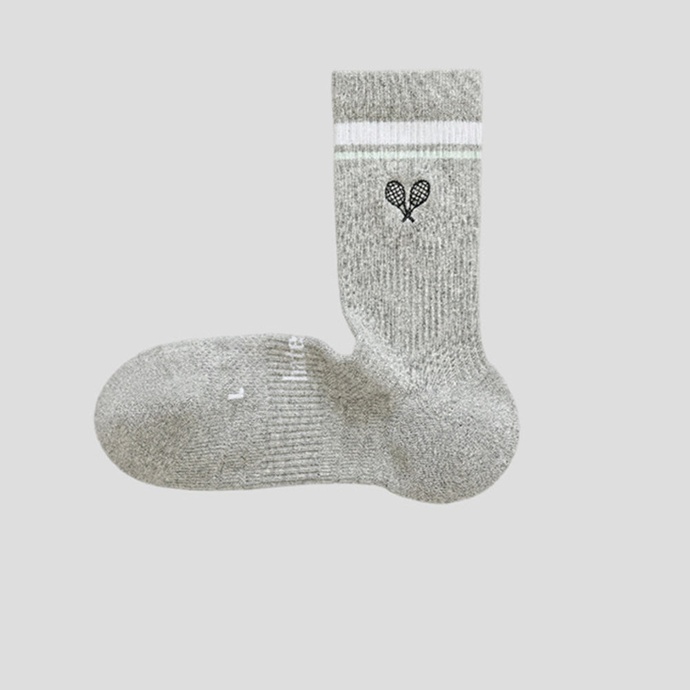 Simple Color Block Heart Embroidery Knit Socks 6W8FSO1006