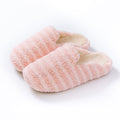 Fresh Striped Thicken Plush Warm Slippers 6W8FSP295