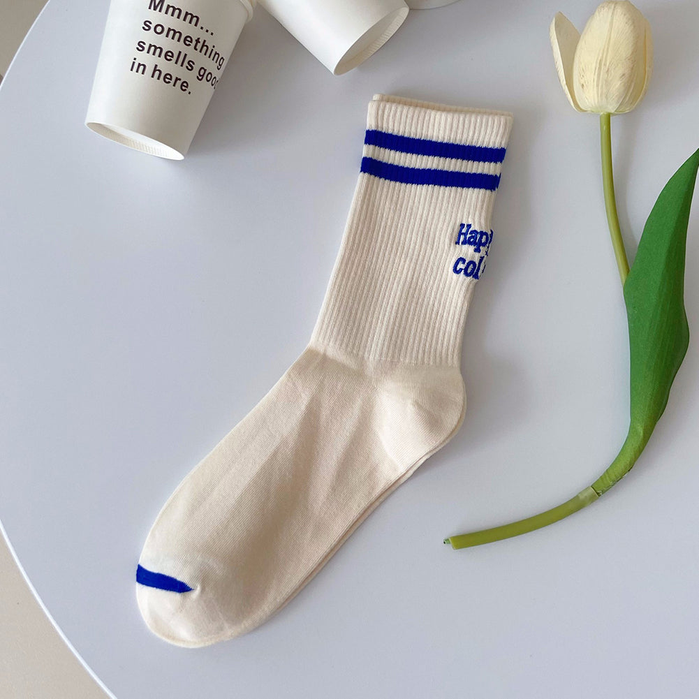 Striped Rib Socks - DippedShop Wholesale - #1779