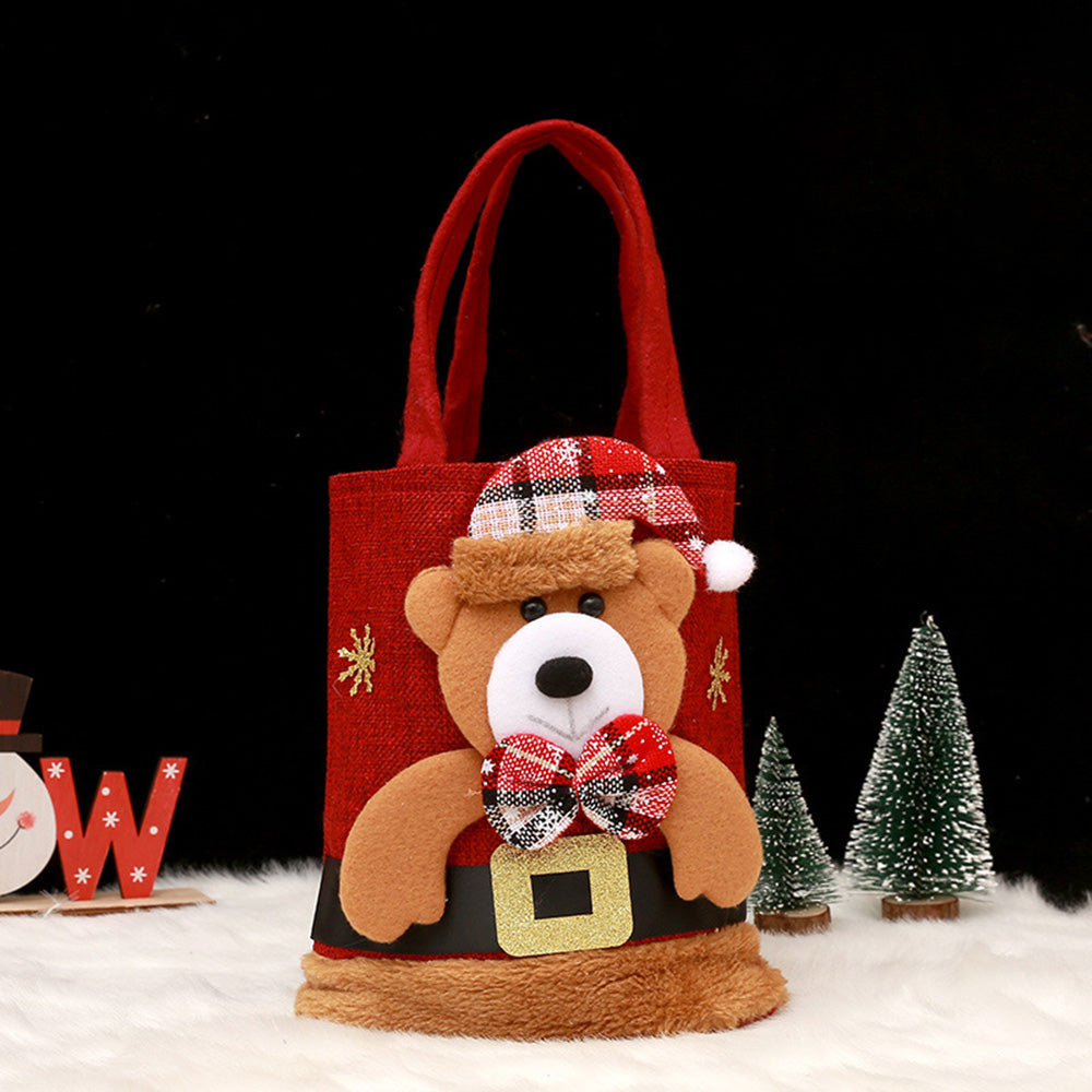 Christmas Plush Doll Gift Pouch Handbag 6W10BOB1351