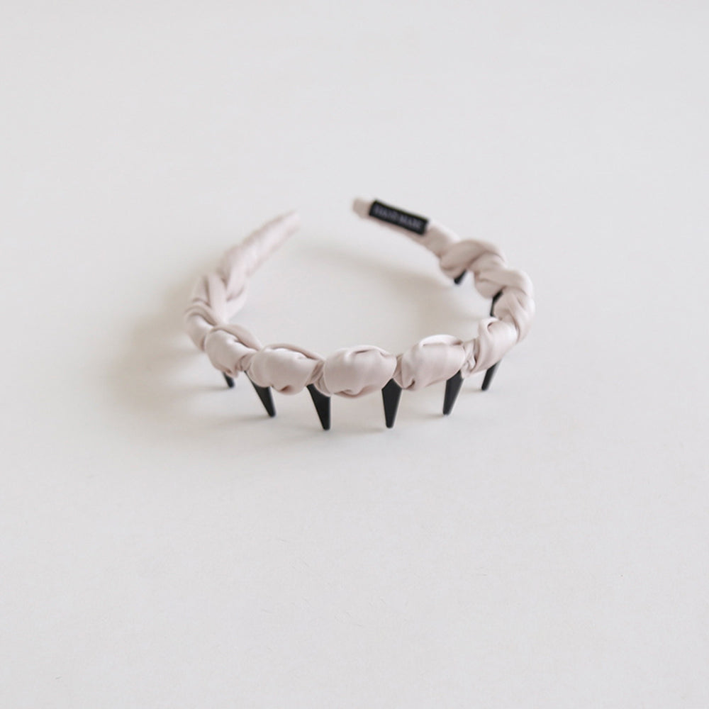 Elegant Satin Twisted Non-Slip Headband with Teeth 6W6HBD371