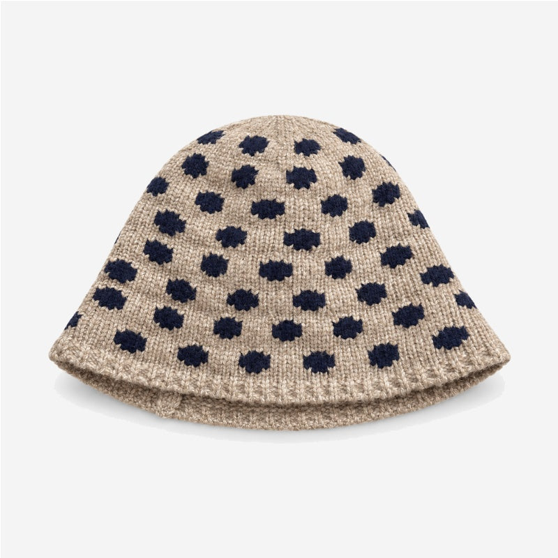 Cute Polka Dots Knit Bucket Hat 6W6HAT654