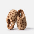 Fuzzy Plush Leopard Print Warm Indoor Slippers 6W8FSP284