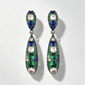 Vintage Cubic Zirconia Teardrop Dangle Earrings 6W6JER706