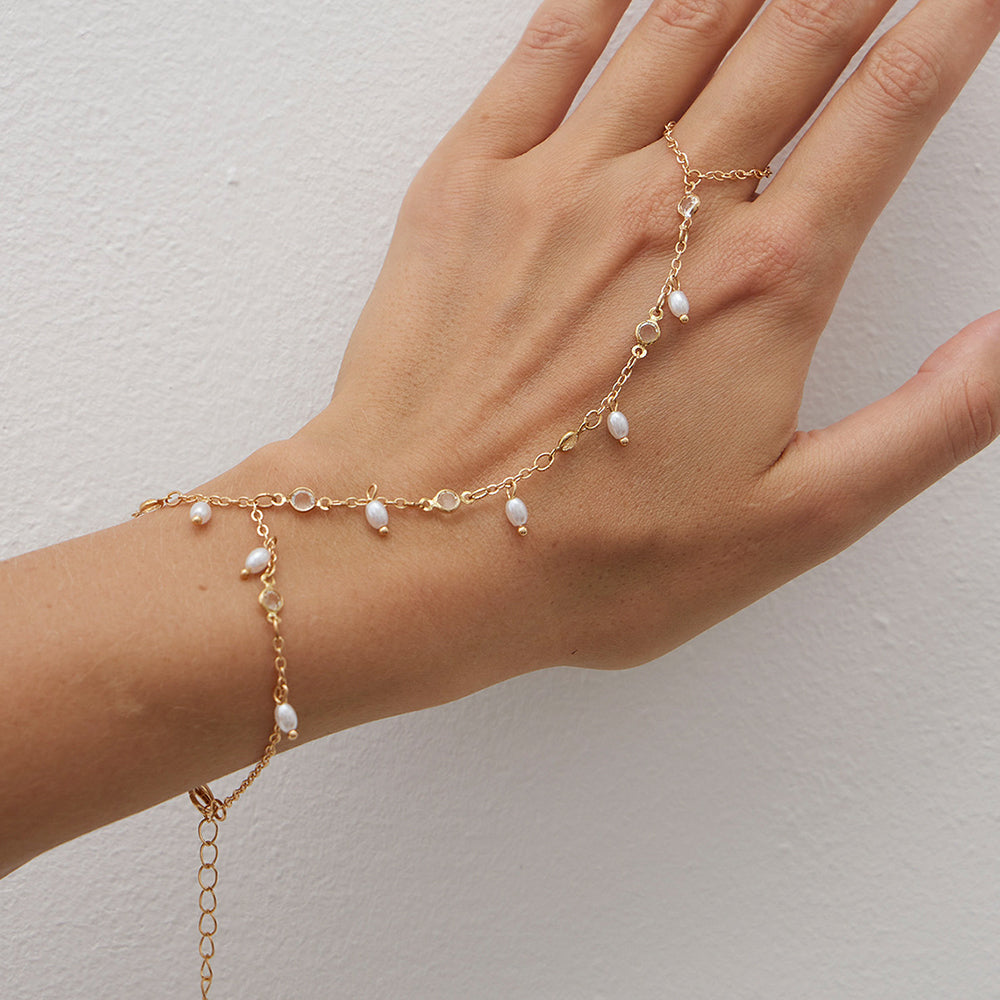 Crystal Hand Chain Bracelet - DippedShop Wholesale - #4627