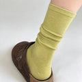 Cotton Slouchy Crew Socks - DippedShop Wholesale - #5811