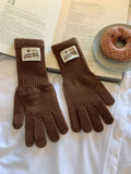 Minimalist Solid Color Full Finger Warm Gloves 6W6GLO88