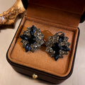 Luxury Rhinestone Crystal Flower Stud Earrings 6W6JER745