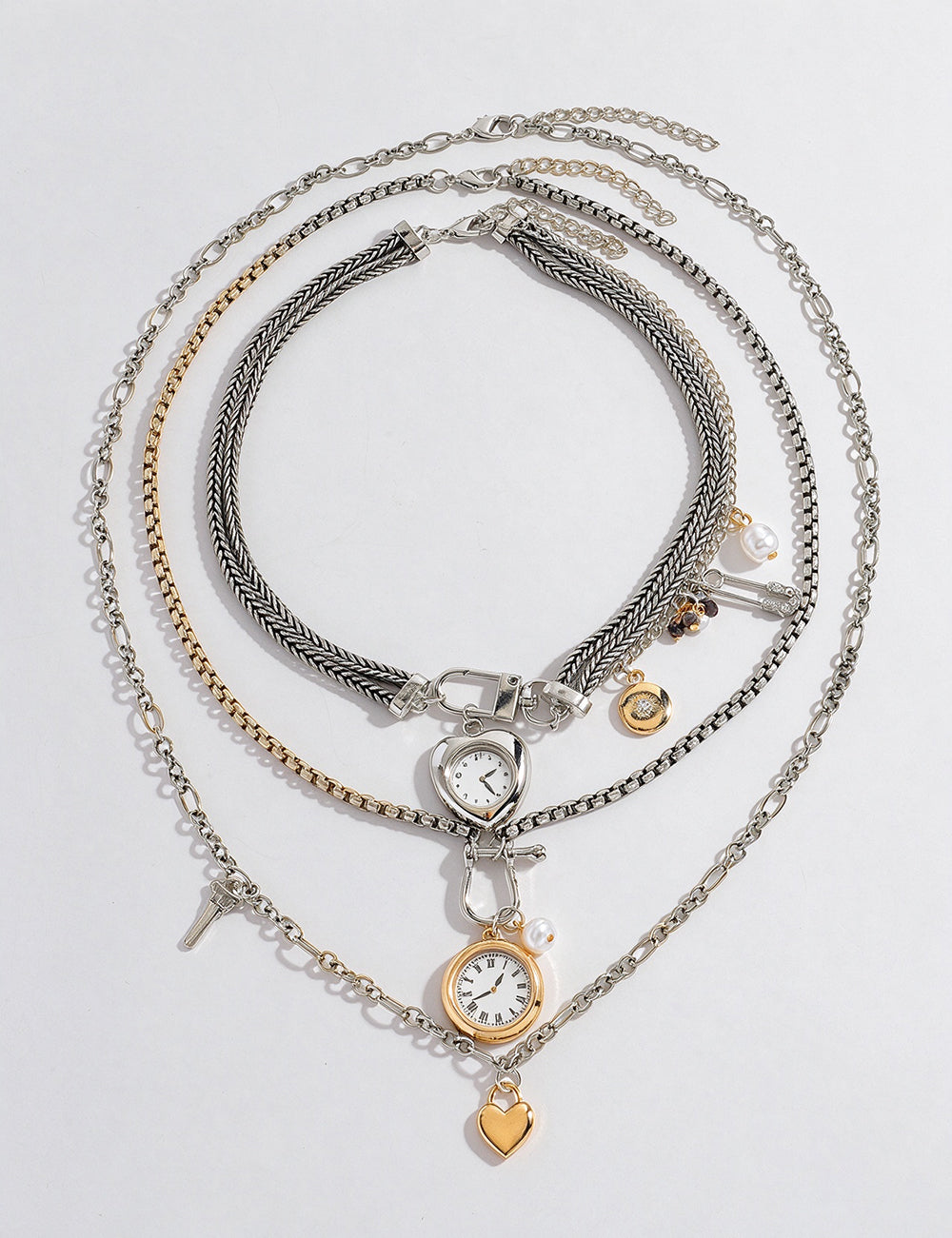 Multi-Layer Heart Pendant Necklace - DippedShop Wholesale - #4547