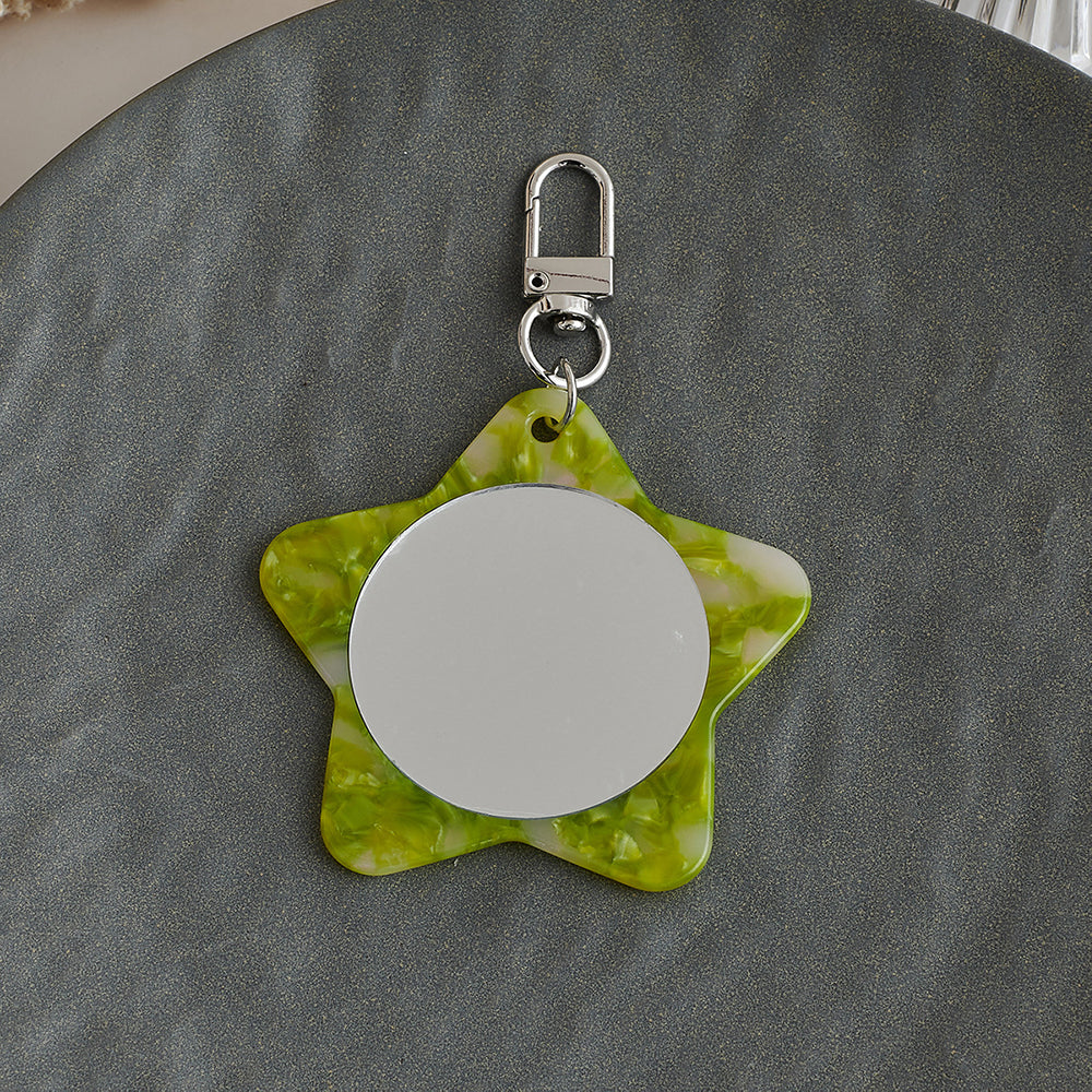 Acetate Star Mirror Keychain - DippedShop Wholesale - #4851