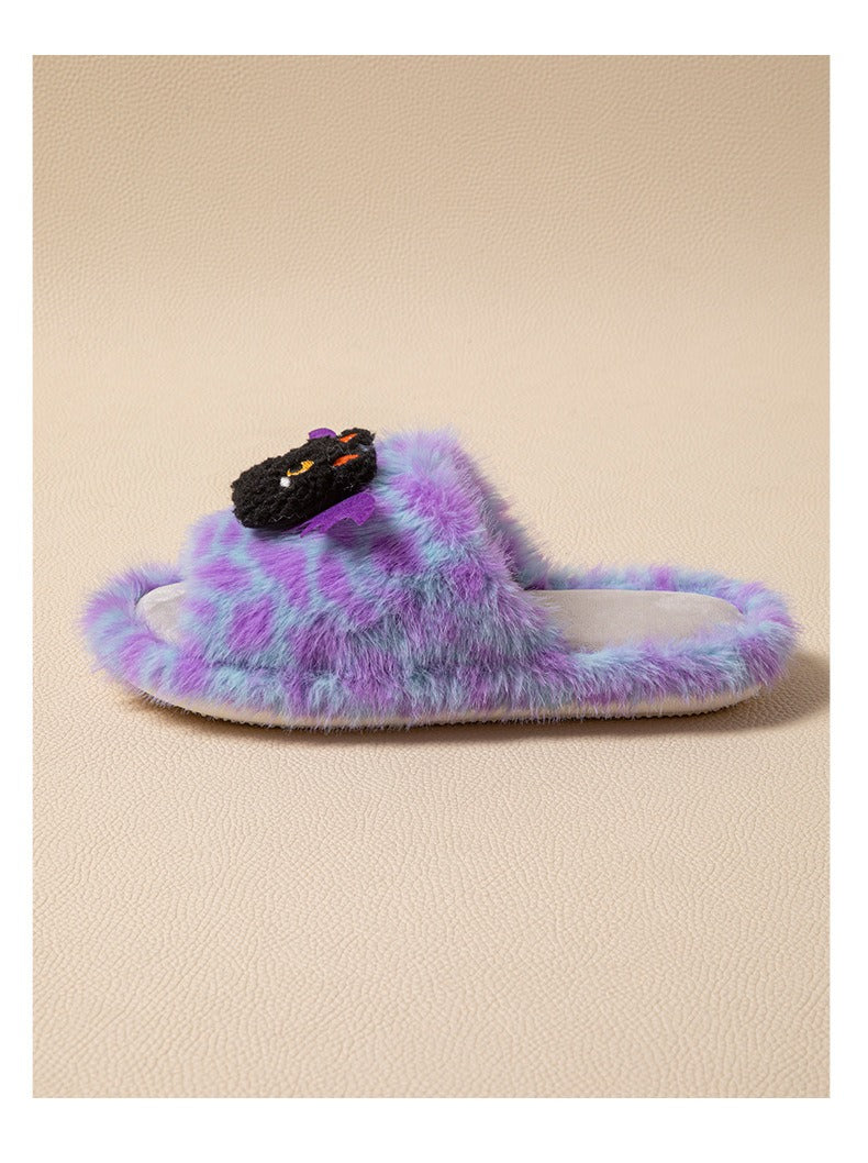 Spooky Halloween Cartoon Plush Slippers 6W8FSP223
