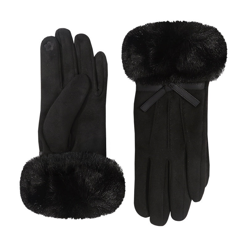 Vintage Autumn Suede Touch Screen Thicken Gloves 6W6GLO76