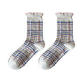 Plaid Striped Slouchy Socks - DippedShop Wholesale - #6611