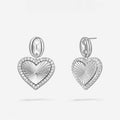 Rhinestone Heart Drop Earrings - DippedShop Wholesale - #1875