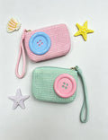 Crochet Wristlet Coin Pouch - DippedShop Wholesale - #7891