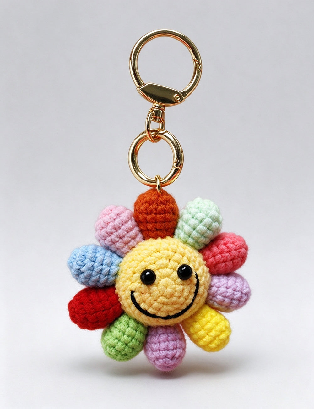 Crochet Sunflower Bag Charm - DippedShop Wholesale - #3059