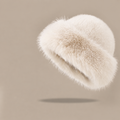 Minimalist Solid Color Faux Fox Fur Bucket Hat 6W6HAT666