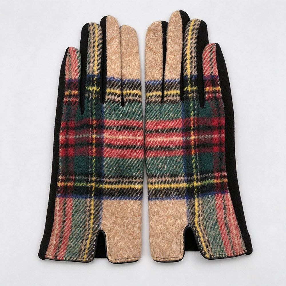 Color Contrast Plaid Touch Screen - DippedShop Wholesale - #3235