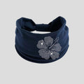 Rhinestone Floral Wide Headband - DippedShop Wholesale - #2195