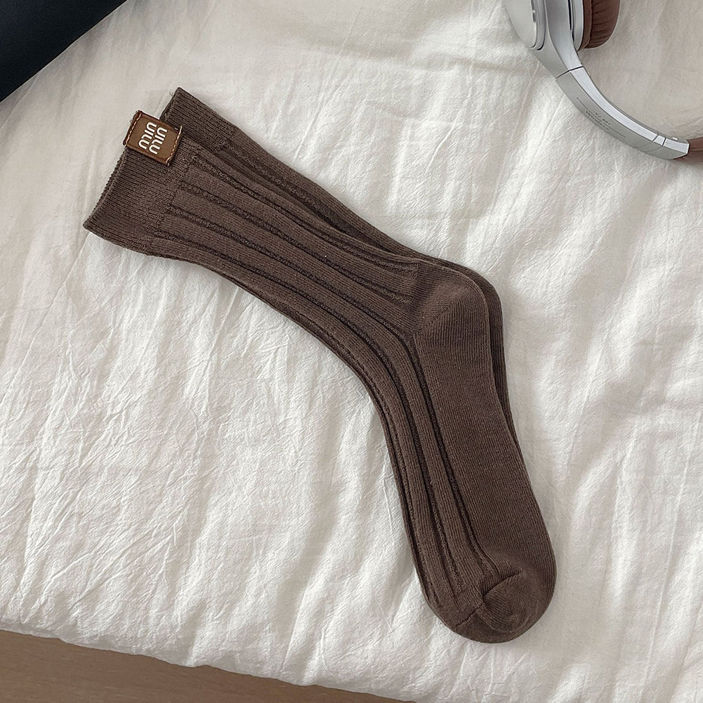 Solid Rib Knit Socks - DippedShop Wholesale - #2163