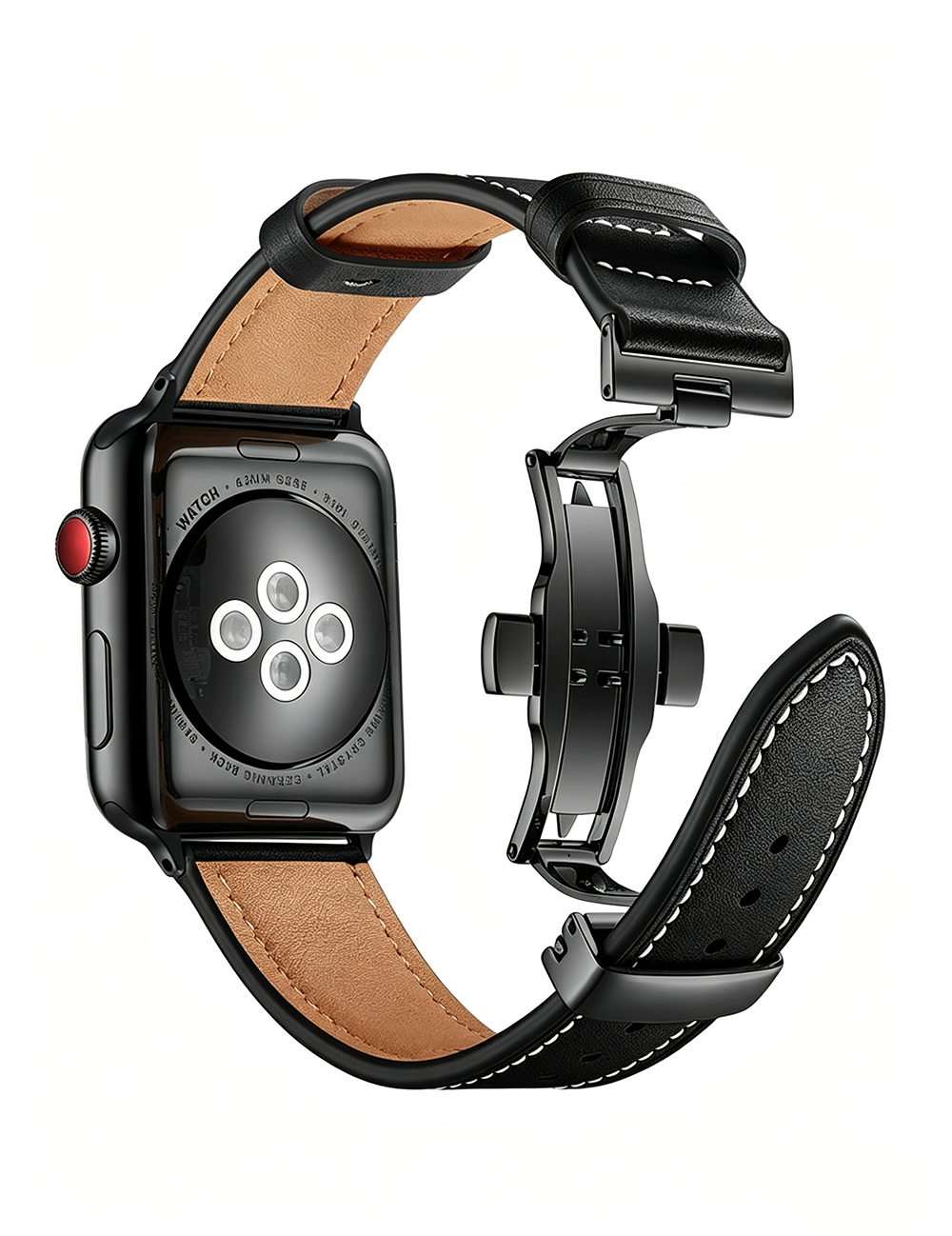 Simple Solid Color PU Leather Watch Band 6W6JWA118