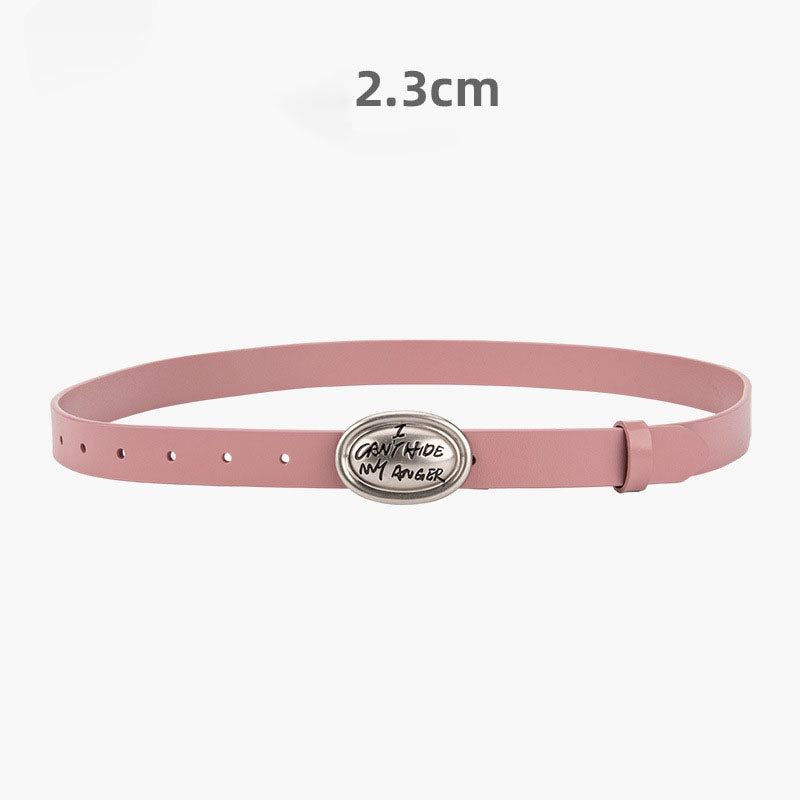 Minimalist Solid Color Leather Waist Belt MK2LEEP6W6JBT34