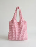 Solid Color Pleated Shoulder Bag - DippedShop Wholesale - #7283