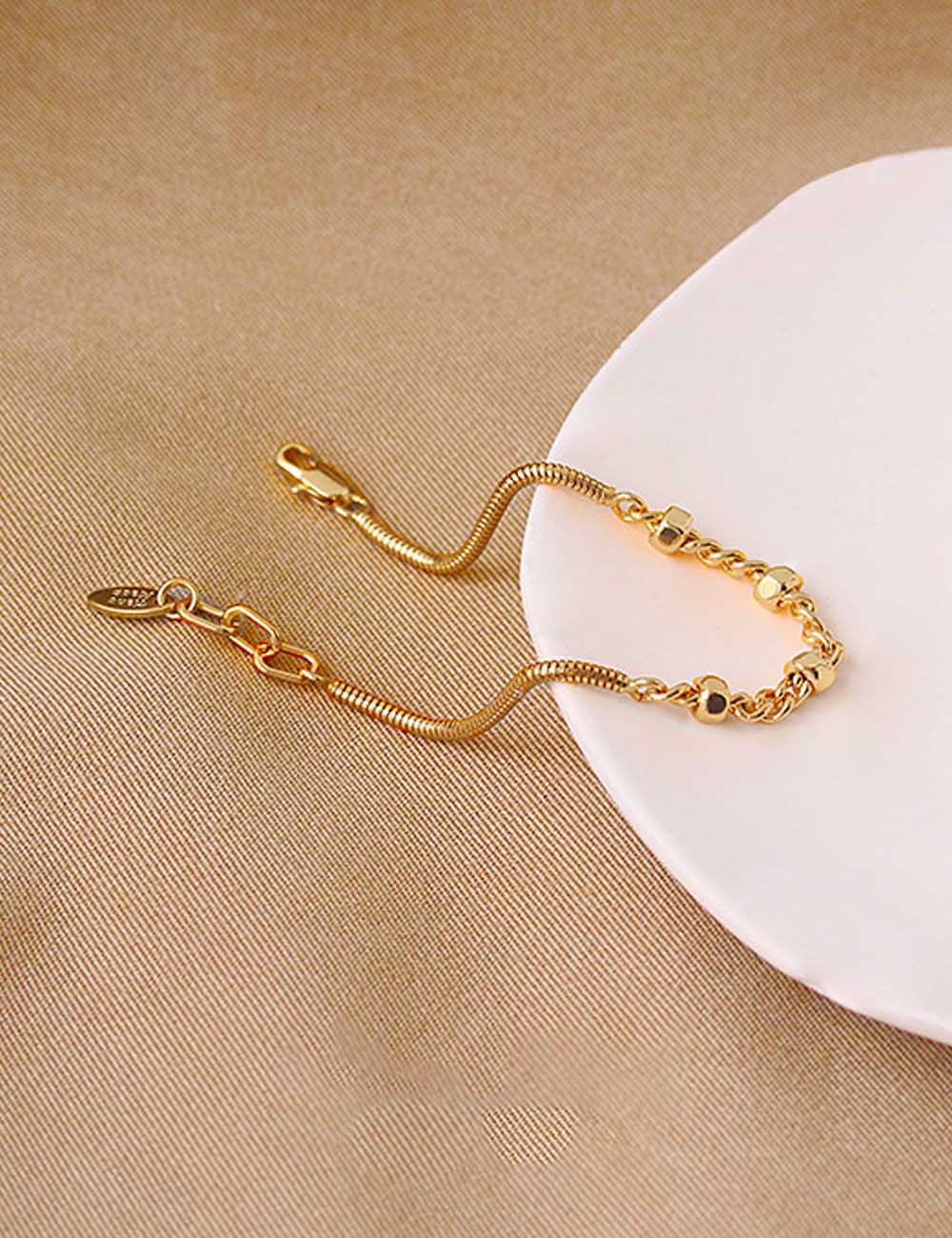 Minimalist Gold Snake Chain Bracelet - DippedShop Wholesale - #8195