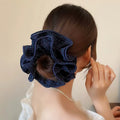 Navy Polka Dot Hair Tie - DippedShop Wholesale - #1427