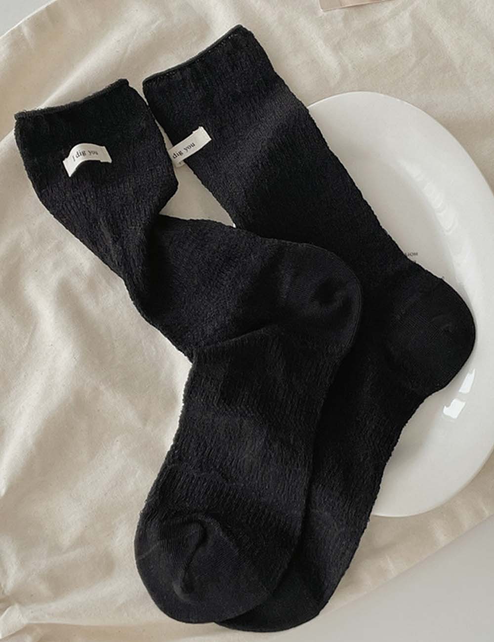 Minimalist Solid Crew Socks - DippedShop Wholesale - #5443