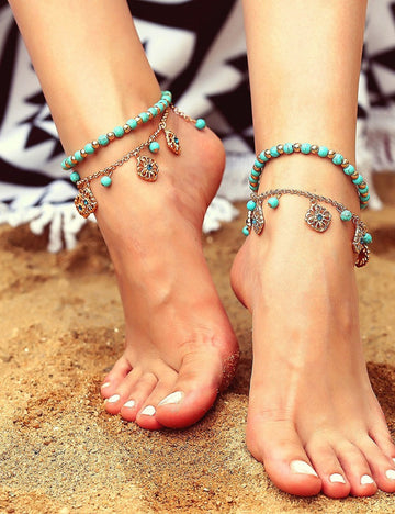 Boho Style Floral Pendants Bea - DippedShop Wholesale - #9859
