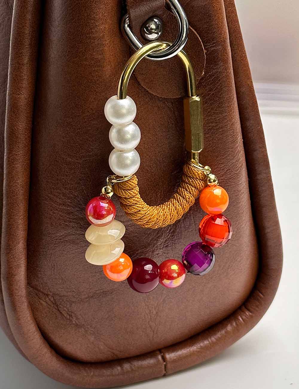Beaded Heart Bag Charm - DippedShop Wholesale - #4323