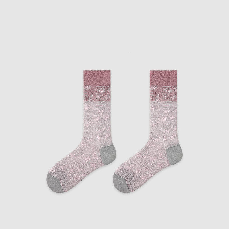 Vintage Plaid Jacquard Socks - DippedShop Wholesale - #0195