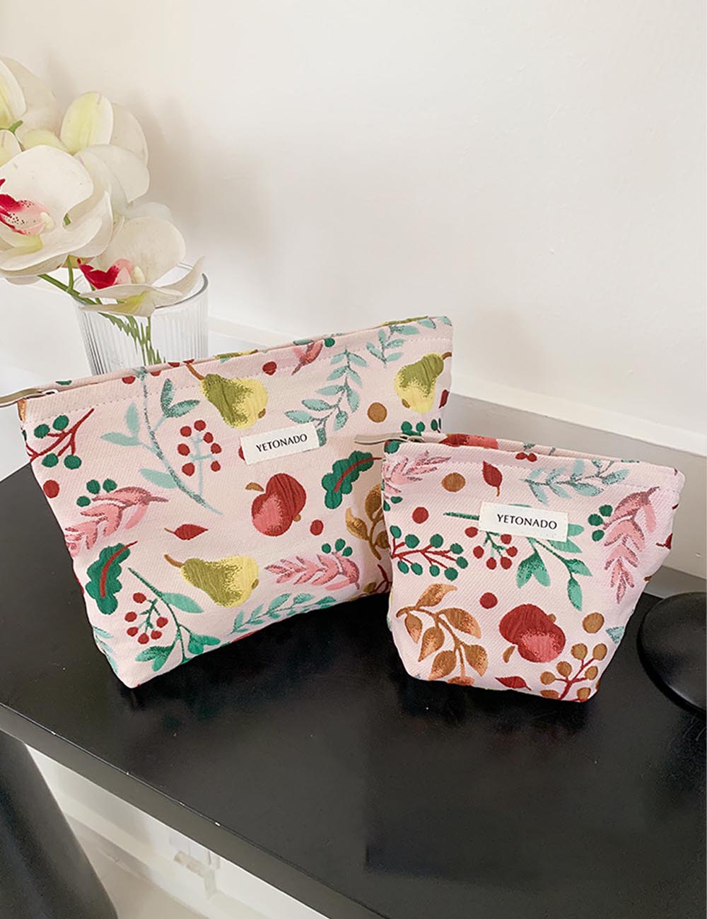 Large Floral Makeup Bag - DippedShop Wholesale - #4803