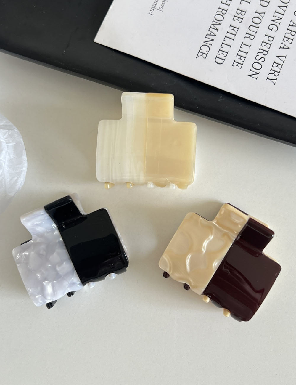 Minimalist Color Block Hair Claw - DippedShop Wholesale - #3027