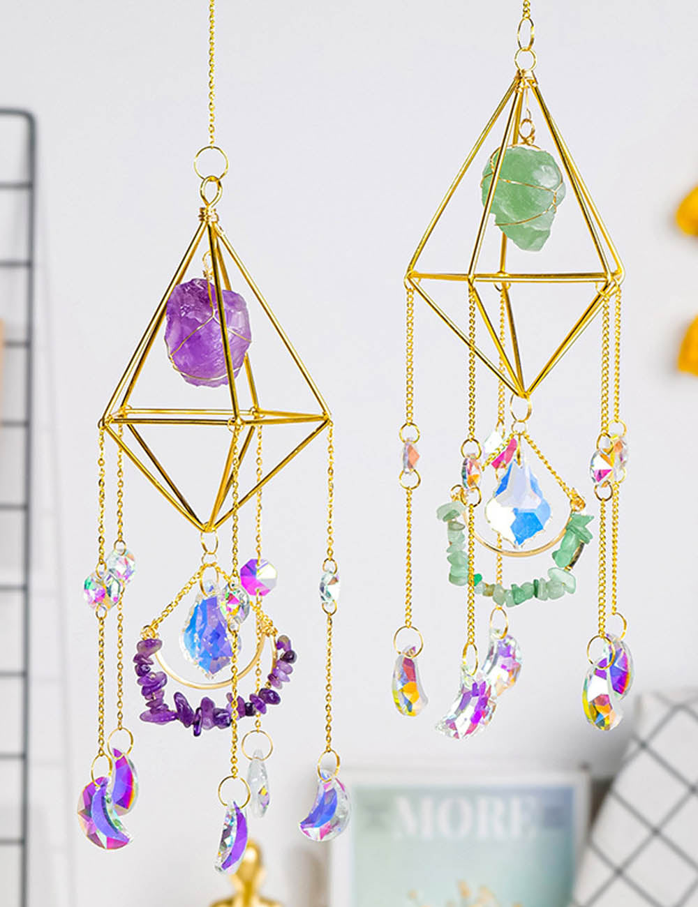 Crystal Geometric Suncatcher - DippedShop Wholesale - #4963
