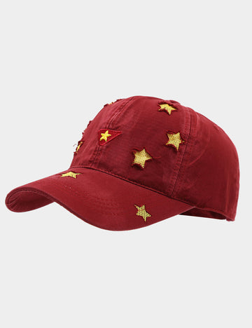 Cute Star Embroidery Versatlie Baseball Cap 8BK6HAT190L
