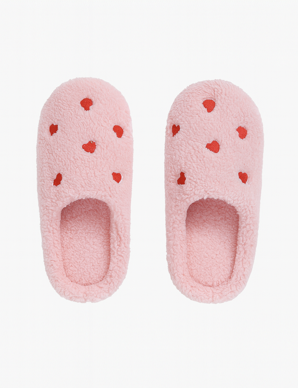 Simple Heart Print Indoor Winter Slippers DP25F898