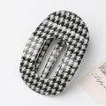 Color Block Plaid Hair Claw - DippedShop Wholesale - #8835