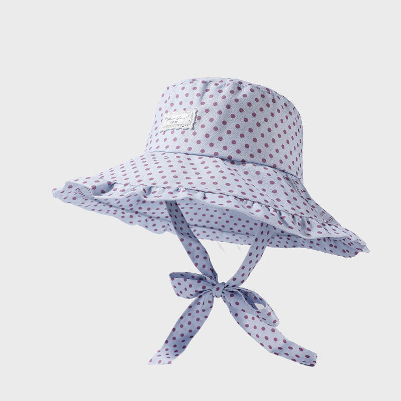 Cute Polka Dots Wide Brim Bucket Hat 8BK6HAT159T